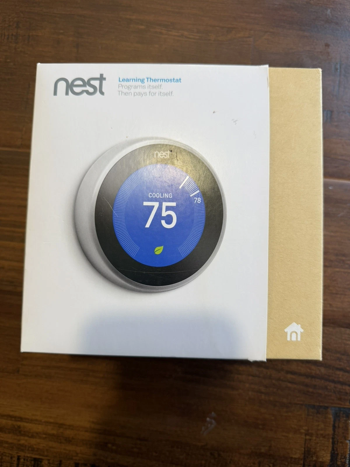 Google Nest 3rd Gen Stainless Steel Thermostat Used T3007ES