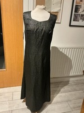 Vintage 80s new wave black and sparkly long evening dress medium