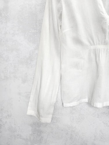Blusa rara Prada cuello en V lengüeta blusa camisa talla S - Imagen 3 de 9