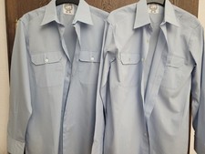 Konvolut: 2 Bundeswehr Diensthemden 1987,  graublau, langarm, Gr. 41