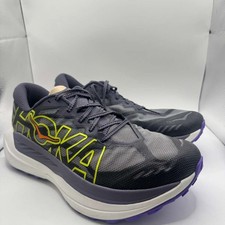 HOKA Rocket X Trail Men's Squid Ink/Neon Nebula Size 10D