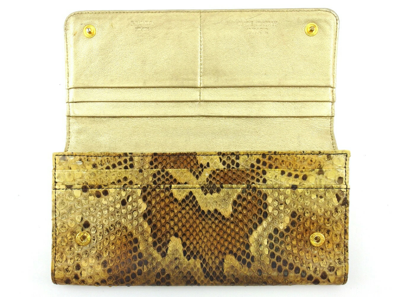 Prada Python Bag Beige Brown Gold Leather Crane H… - image 5