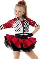 Dance Costume XL Child Red Weissman 10101 Jazz RaceSequin Jacket