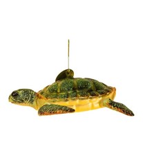 Cape Shore Sea Turtle Blown Glass Christmas Holiday Ornament 5 Inches