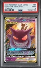 2019 POKEMON SUN & MOON TEAM UP #53 GENGAR & MIMIKYU GX PSA 9