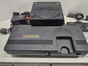 Turbo Grafx 16, Docking Base, CD Rom Drive Plus Games, Controller, System Card
