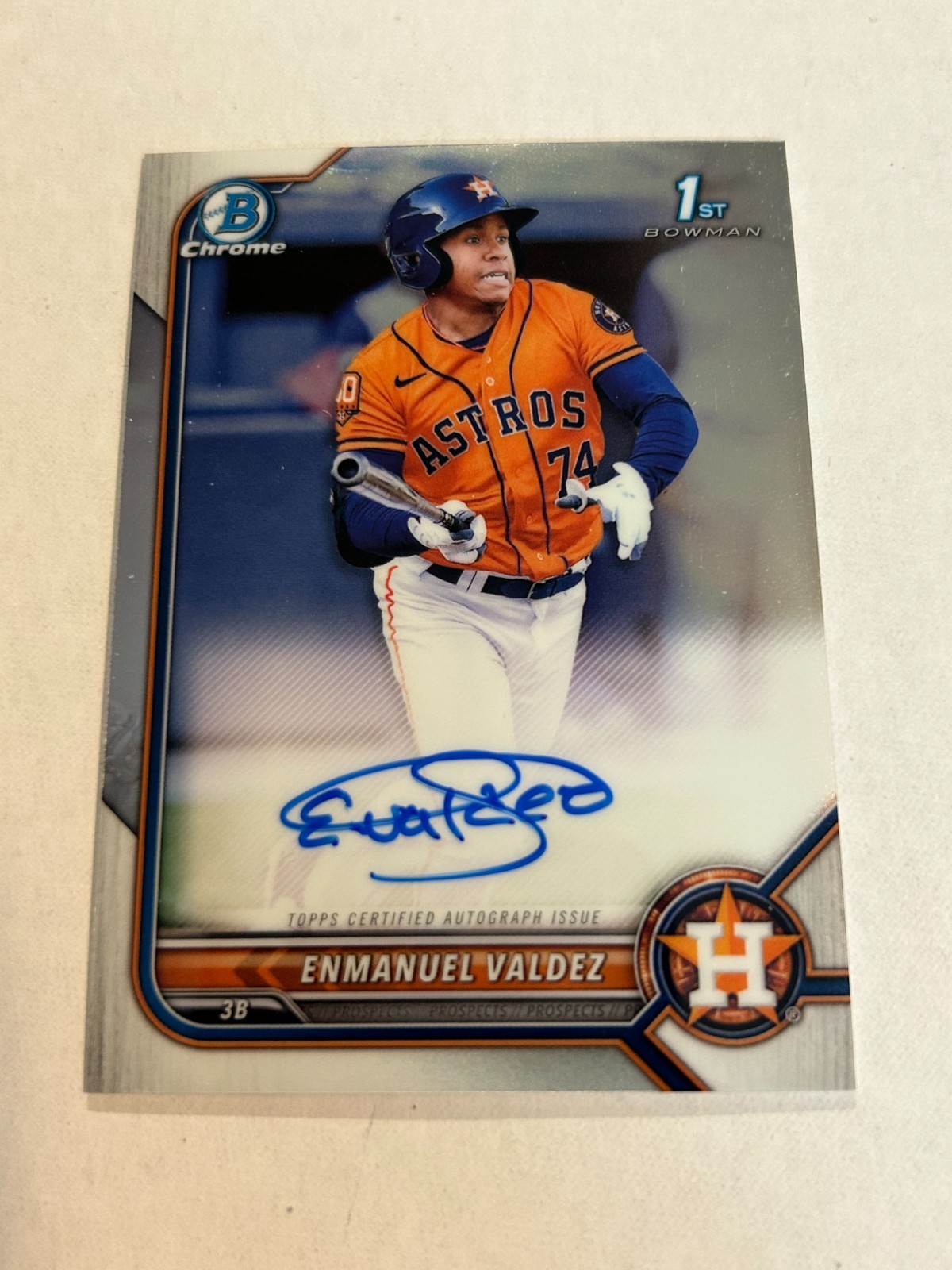 2022 Bowman Chrome Enmanuel Valdez On Card Auto 1st Astros