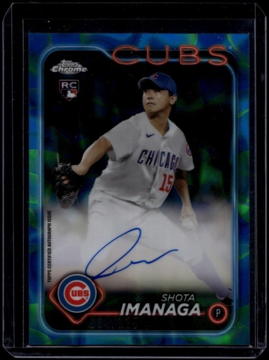 2024 Topps Chrome Update Shota Imanaga #RA-SI Lava Lamp Blue Green Auto /125