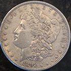 1892 Morgan Silver Dollar EF Uncertified xf / AU Better Date
