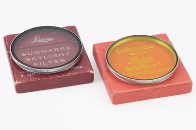 Leitz Leica Summarex Skylight and Yellow 1 Filters E58