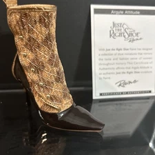 Just The Right Shoe #25319 Argyle Attitude Raine Originals 2002 w/ Box & COA NEW