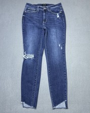 Judy Blue Jeans Womens 7/28 28x28 Skinny Fit Highrise Distressed Stretch Denim