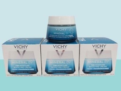 VICHY MINERAL 89 72H MOISTURE BOOSTING CREAM FRAGRANCE-FREE 1.69OZ EXP: 2028 3PC
