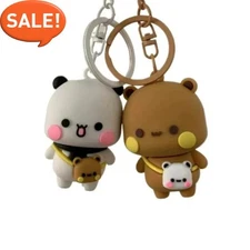 Panda Sweet Cute Bubu and Dudu Bagpack 1pc or a Pair Keychains Figure Gift