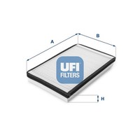 UFI Filter, Innenraumluft 53.033.00 Passend FüR Fiat