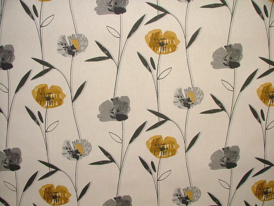 4 Meter Navara Sonnenblume Baumwolle Vorhang Polster Kissen Raffrollo Stoff