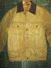 2010 Made in USA Filson x Levi's Waxed type 3 trucker jacket tin cloth Men SMALL