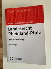 Landesrecht Rheinland-Pfalz 33. Auflage