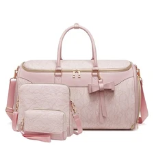 Garment Bags for Travel,Leather Convertible Garment Duffle Bag with Toiletry,...