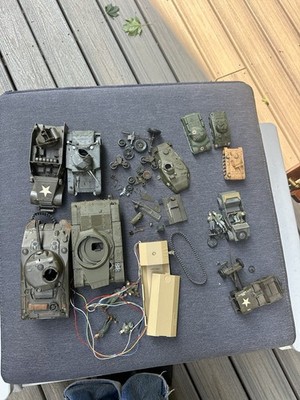 Vintage Tamiya Monogram Plastic Tank Model Parts Lot Scrap Junkyard Kitbash ?