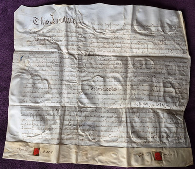 1786 Pergamenteinzug T & C Mitchell an Susanna Lee Re: Land in Box, Wiltshire