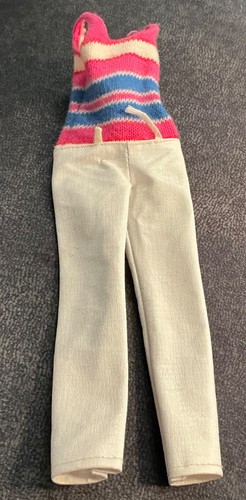 Toobydoo Light Blue & White Striped Cotton Cashmere Sweater Jumpsuit