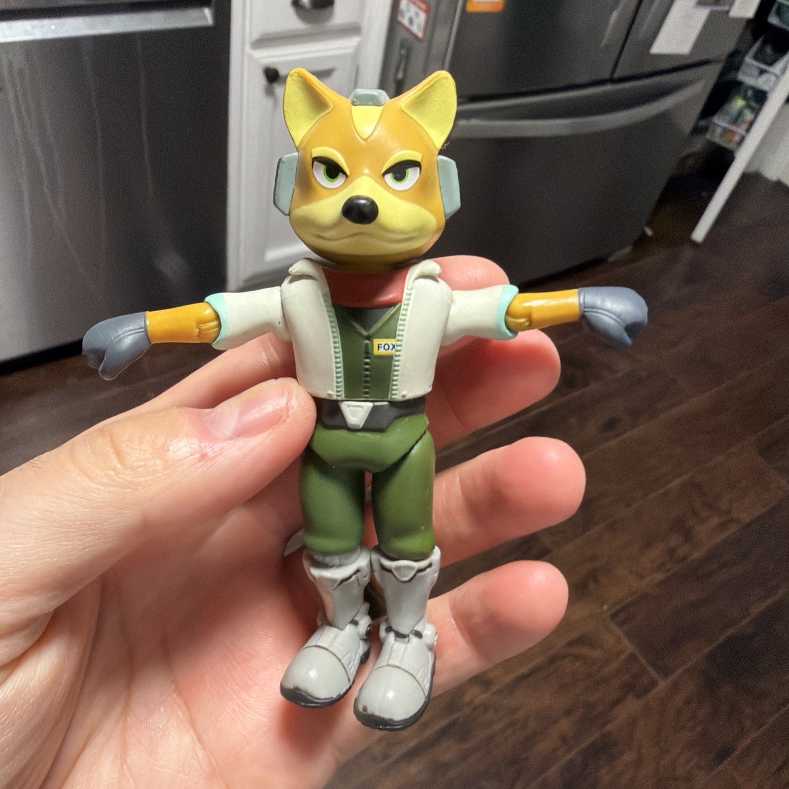 2015 JAKKS STAR FOX 4,25" WORLD OF NINTENDO FOX McCLOUD SOLO FIGURA
