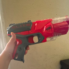 NERF N-Strike Elite Dart Blaster Red/Gray MPN A9249 2015 Ages 8