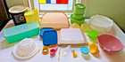 25 Vintage Tupperware Lot Cake Carrier Egg Tray Jello Mold Snack Containers — photo 1