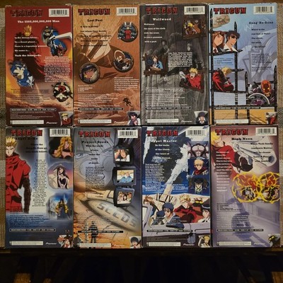 Trigun Lot Complete Set Of 8 VHS Anime Pioneer English Dubbed 1998