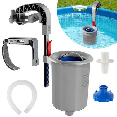 Above Ground Pool Skimmer - Wall Mount Adjustable Floating Debris Collector | US