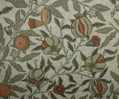William Morris Fruit Flax Wipe Clean Waterproof Tablecloth Fabric