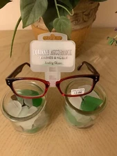 Corinne McCormack Channing Red/Trans/Fade Barnes& Noble Reading Glasses +2.00