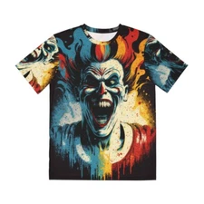 All Over Print T Shirt Halloween Insane Clown Scary Horror Metal Band Creepy AOP