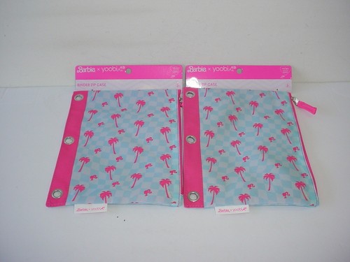 Lot of 2 Yoobi Barbie Double Zip Binder Pencil Cases - 第 1/1 張圖片