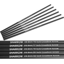 16" 17" 18" 20" 22" Crossbow Carbon Arrows Shaft ID7.6mm Archery Hunting
