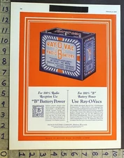 1928 RAY-O-VAC RADIO B BATTERY FRENCH COMPANY MADISON WISCONSIN AUTO AD 36259