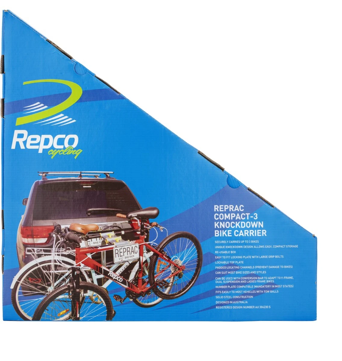Repco Rac Compact 3 Knockdown Bike Carrier Australia Brand eBay