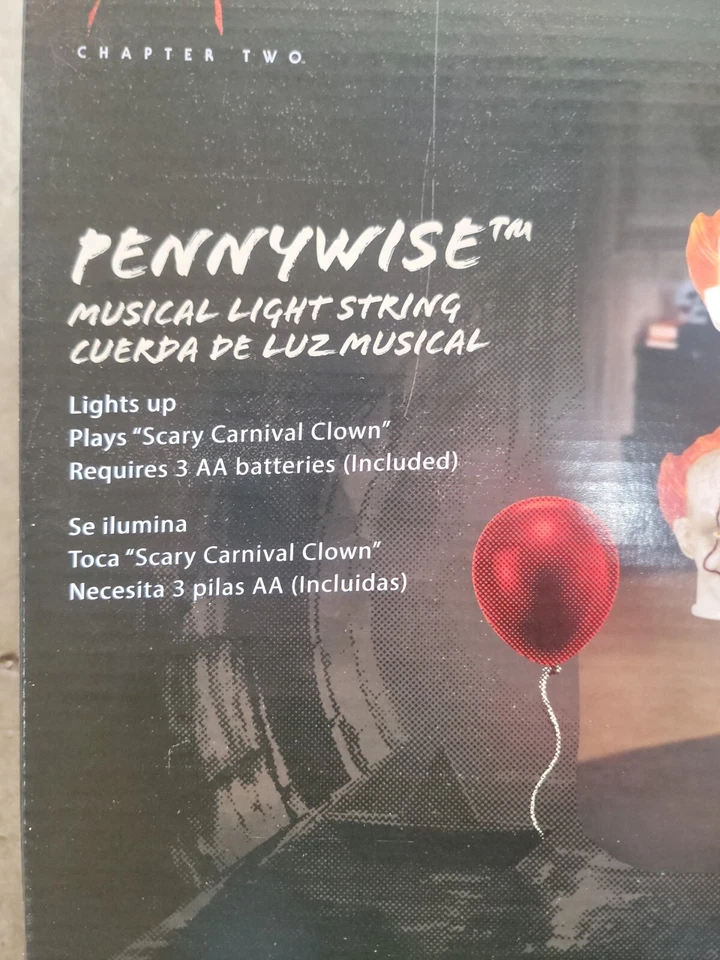 Halloween Penny Wise IT Juego de 8 Cuerdas Luces Payasos Musical Cadena de Luces Foto 4 de 4