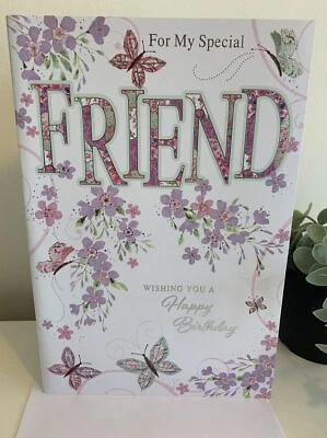 HALLMARK Special Friend FEMALE Birthday Card /with Lovely Verse Card (9 x 6.25") Inserted