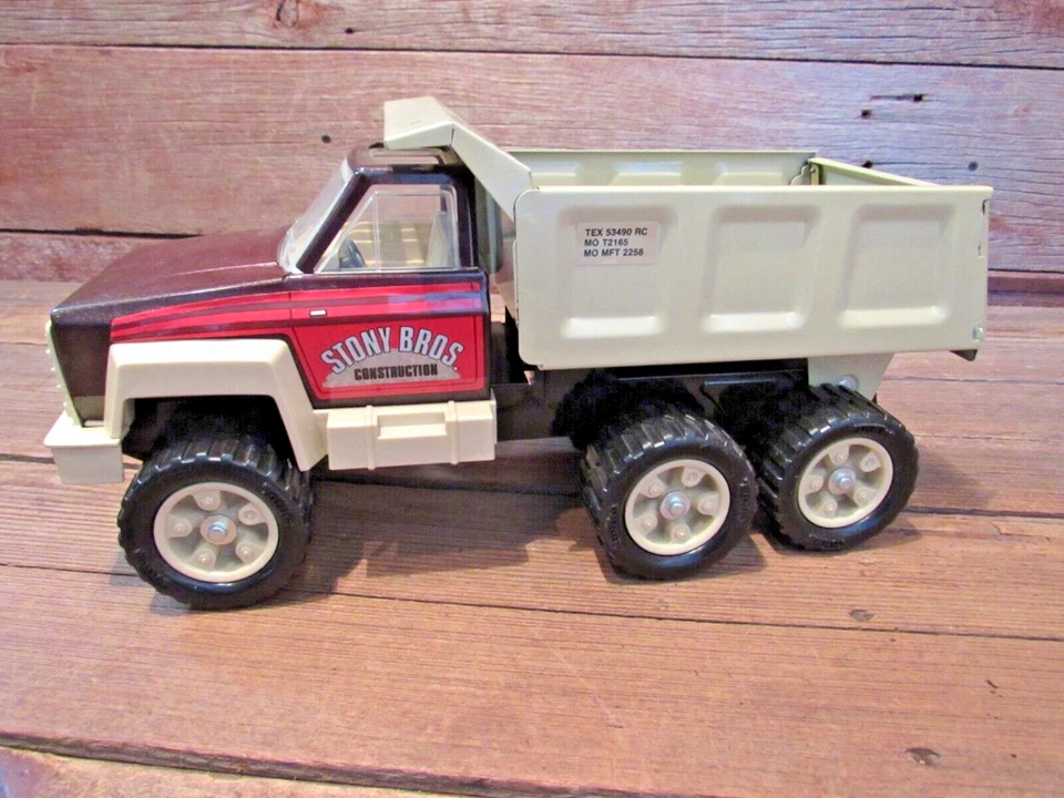Camión de volteo Chevrolet de construcción Stony Bros de metal de juguete Tonka de colección de los años 80 Foto 2 de 4