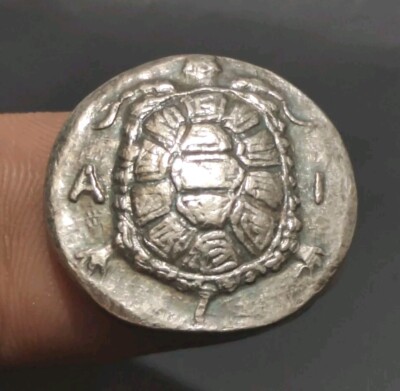 Greek Coin - Ancient Aegina Turtle AR Stater 450 100 BC, REPRO GAP ...