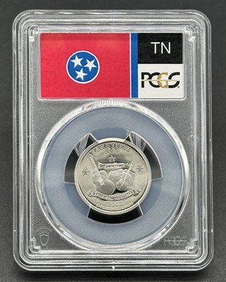 Atemberaubende amerikanische 2002-S 25C gegradet Silber Tennessee Proof Quarter PCGS PR69DCAM