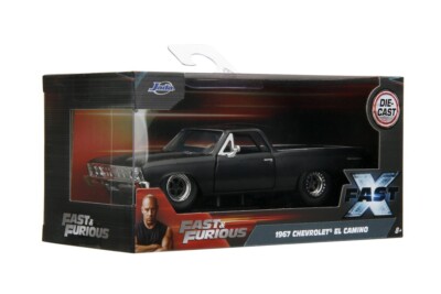 Jada 1:32 Fast & Furious X 1967 Chevrolet El Camino Black 34414 Diecast Model 