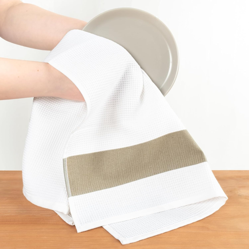 Dish Towels, 100% Cotton Dish Cloths for Kitchen, 4 Packed Soft Absorbent Quick - Picture 2 of 12
