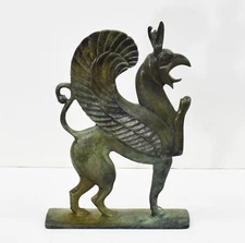 Griffin Bronze figurine - Legendary Mythical Creature - Apollo treasure guardian