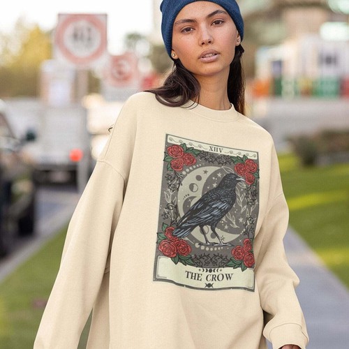 The Crow Tarot Card Sweatshirt - Picture 7 of 12