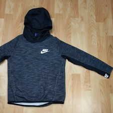 Nike Girls Small dark Heather gray black Hoodie Jacket Size Small