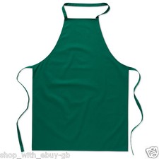 Image of New 100% Cotton Plain Apron Cooking Crafts Kitchen Chefs Workwear Bright Colours