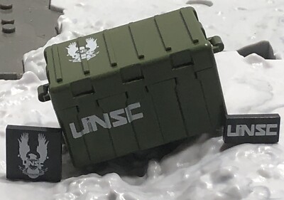 Halo UNSC Printed Utility Case & Piece Lot Mega Bloks Construx Compatible 
